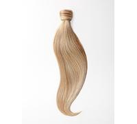 Human Ponytail Extensions - luxury Quality 18 Inch - M14/1001 mixed intense natural dark ash blonde & platinum blonde