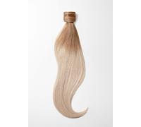Human Ponytail Extensions - luxury Quality 18 Inch - T15/516 ombre natural medium golden blonde & light champagne blonde