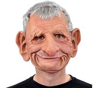 Human Realistic Latex Head M-Ask Man for Halloween Costume - Halloween Realistic Face Cover for Old Men, Cosplay Props Carnival Cosplay Old Man M-Ask Men's Super Soft La