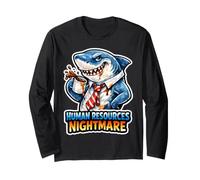Human Resource Nightmare Funny HR Job Shark Long Sleeve T-Shirt