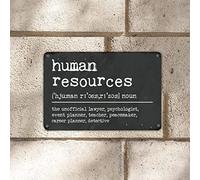 Human Resources Definition Metal Tin Signs Word Description Tin Aluminum Sign Customized Farmhouse Metal Sign Wall Art Decoration for Men Cave Garage Far Bar Pub Home 8x12in
