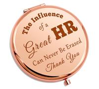 Human Resources Gifts for Women Compact Makeup Mirror Thank You Gift for Her HR Human Resources Coworker Colleagues Manager Boss Leaving Present Christmas Birthday Retirement Folding Makeup Mirror