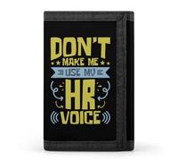 Human Resources HR Voice Men's Trifold Wallet Slim Minimalist ID Credit Holder