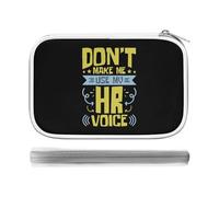Human Resources HR Voice Pencil Case Holder Pouch Stationery Pen Bag PU Leather Organizer