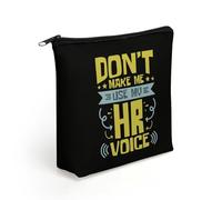 Human Resources HR Voice Travel Makeup Bag Toiletry Cosmetic Pouch Aesthetic Organizer Pencil Case Pen Holder 8.3 X 7.5 Inch