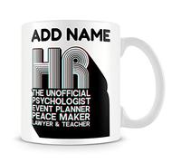 Human Resources Mug Personalised Gift - HR The Unofficial Psychologist Event Planner Peace Maker Lawyer & Teacher