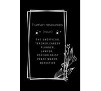 Human Resources - The Unofficial Teacher,: HR Gift Ideas | Personalized Human Resources Funny Work Floral Notebook Journal