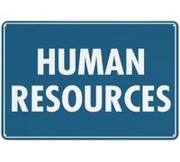 Human Resources Warning Metal Sign Tin Signs Aluminum Sign for Outdoors Use Yard Farm Fence Home Wall Decor 8x12 inch