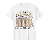 Human Resources Wildflowers HR Squad Team HR Manager Value Graphic T-Shirt, Men, White, M