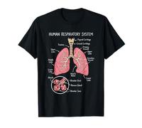 Human Respiratory System Anatomy Lungs Diagram Chart T-Shirt