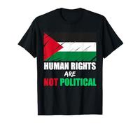 Human Rights Are Not Political Palestine Palestinian Flag T-Shirt