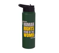 Human Rights Begins in The Womb Anti-Abortion Stainless Steel Insulated Water Bottle