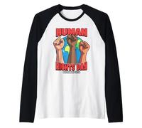 Human Rights Day December 10th Raglan Baseball Tee