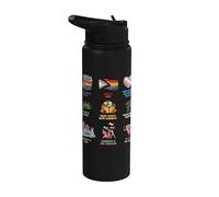 Human Rights Feminism Equality LGBTQ Pride Trans Black Lives Stainless Steel Insulated Water Bottle