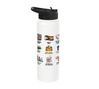 Human Rights Feminism Equality LGBTQ Pride Trans Black Lives Stainless Steel Insulated Water Bottle