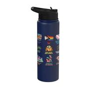 Human Rights Feminism Equality LGBTQ Pride Trans Black Lives Stainless Steel Insulated Water Bottle