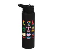 Human Rights Feminism Equality LGBTQ Pride Trans Black Lives Stainless Steel Insulated Water Bottle