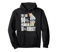 Human Robot New Knee Surgery Joke Funny Knee Replacement Pullover Hoodie