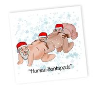 Human Santapede Funny Christmas Card, Rude, Novelty Christmas Card Greetings Card, Xmas Cards, Eve Centipede Santa For Him, Grandpa, Grand father, Boyfriend, Husband, Dad
