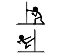 Human Shape Metal Bookends for Shelves