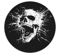 Human Skeleton 1000 Piece Jigsaw Puzzles Round Jigsaw Classic Educational Games Beautiful Decoration Puzzle for Travel Gifts,Present 1000pcs (67.5x67.5cm)