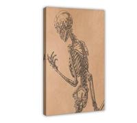 Human Skeleton Anatomy Canvas Poster Wall Art Decor Print Picture Paintings for Living Room Bedroom Decoration 12x18inch(30x45cm)