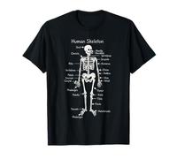 Human Skeleton Anatomy Chart Biology Science Diagram T-Shirt