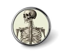 Human Skeleton Brooch Pins Lapel Pins for Men Women Badge Button Cover Decorative Jewelry Charms for Hats Bags Backpacks Suits Shirts Scarves Clothing Accessories Banquet Wedding Gift