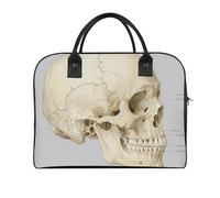 Human Skeleton Duffle Bag for Women Men - 30L Nylon Outdoor Gym Bag Lightweight Overnight Weekender Bags with Detachable Shoulder Strap, Carry on Luggage for Travel