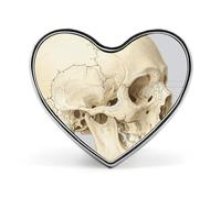 Human Skeleton Lapel Pin, 1 Inch Metal Heart Brooch Pins - Lightweight, Smooth Edges, Versatile Love Badge Brooch for Shirts, Jackets, Bag & Gifts for Friends, Family