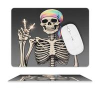 Human Skeleton Leather Mouse Pad Mouse Mat