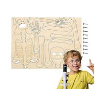Human Skeleton Model for Anatomy, 11.8 Inch Assembly-Human Body Structure Figure, Skeleton Anatomy Model for Kids Students Animal Science Teaching Class Halloween Decoration Desktop (1PC)