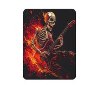 Human Skeleton Playing Guitar In Fire Car Air Freshener Hanging Car Incense Chip Diffuser Scented Decor for Car Interior Accessories White-style
