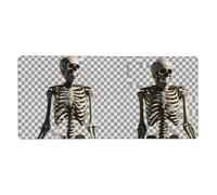Human Skeleton Print Large Gaming Mouse Pad (90x40cm / 36x16in) Extended Desk Mat for Gaming & Work