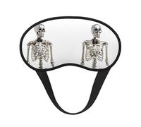 Human Skeleton Print Sleep Eye Mask Light Blocking Soft and Comfortable Night Eye Blinder for Women Men for Sleeping Travel Night Shift