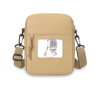 Human Skeleton Sketching Art Deco Fashion Crossbody Bag Cell Phone Purses Handbag Shoulder Mini Bag