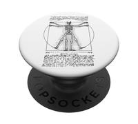 Human Skeleton Vitruvian Man Leonardo Da Vinci Anatomy PopSockets Adhesive PopGrip