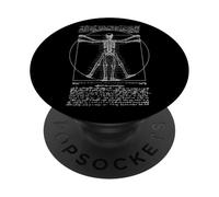 Human Skeleton Vitruvian Man Leonardo Da Vinci Anatomy PopSockets Adhesive PopGrip