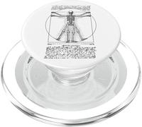 Human Skeleton Vitruvian Man Leonardo Da Vinci Anatomy PopSockets PopGrip for MagSafe