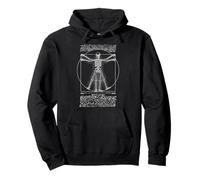 Human Skeleton Vitruvian Man Leonardo Da Vinci Anatomy Pullover Hoodie