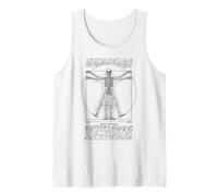 Human Skeleton Vitruvian Man Leonardo Da Vinci Anatomy Tank Top