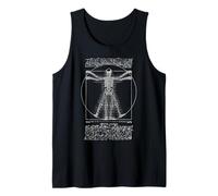 Human Skeleton Vitruvian Man Leonardo Da Vinci Anatomy Tank Top