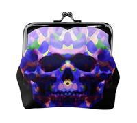 Human Skeleton Women's Leather Kiss Lock Pouch â€“ Stylish Small Zipper-Free Wallet for Coins, Cards, Makeup & Essentials â€“ Compact & Lightweight Design for Daily Use, Travel & Gifting