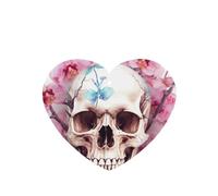 Human Skull Pink Flowers Car Air Fresheners Cards 4 Pcs Long Lasting Car Fresheners Gifts for Men Women Auto Aromatherapy Tablets Hanging Scented Card Rearview Mirror Pendant - Lavender Scent