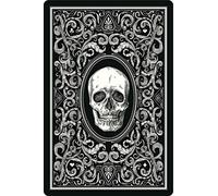 Human Skull Playing Card Metal Sign Wall Decor 12 x8