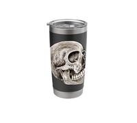 Human Skull Smiling Teeth Art Sport Training Team Skeleton Stainless Steel Insulated Tumbler