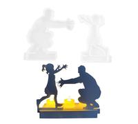 Human Statue Mold,Man Body Mold - 2 Mold for Father Silhouette Sculpture | Father Silhouette Body Sculpture Mold for Desk Decoration, Cake Decoration