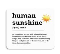 Human Sunshine Mouse Pad - Motivational Inspirational Mousepad, Positive Affirmation Office Mouse Pad, Human Sunshine Decor, Gifts for Employees, Inspirational Coworker Gifts,11.8"x9.8"