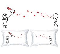 Human Touch, Kiss Catcher II Romantic His & Hers Pillow Cases
