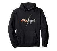 Human Touch Meets AI Funny Creation Parody Robot Art Mashup Pullover Hoodie